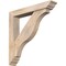 Ekena Millwork Funston Traditional Smooth Bracket w/ Offset Brace, Douglas Fir, 5 1/2"W x 32"D x 32"H BKT0604X32X32FST01SDF - alternate 1